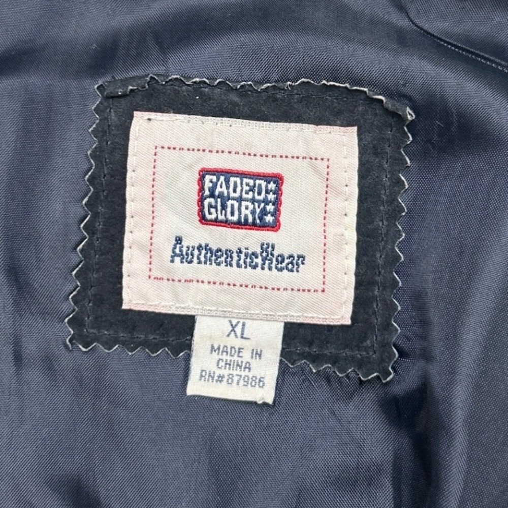 Faded Glory Men Vintage Suede Leather Cinch Back Button Front Vest Size XL Black - Picture 5 of 9
